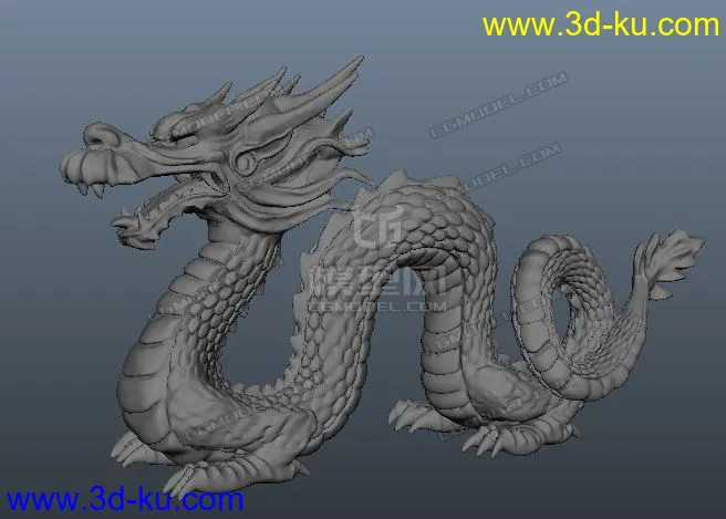 龙3D打印模型百万面，写实龙雕塑的图片1
