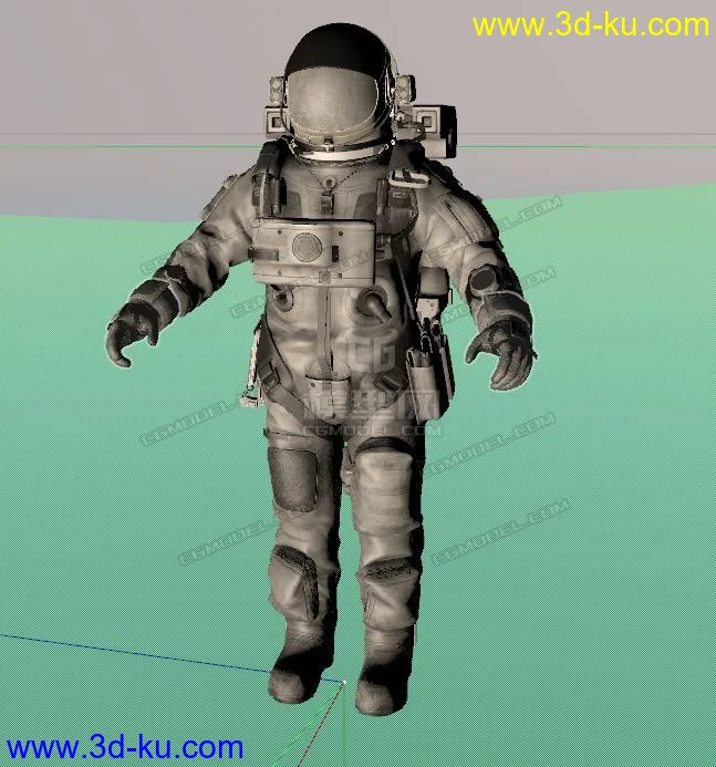 宇航员 c4d  fbx 格式模型的图片1