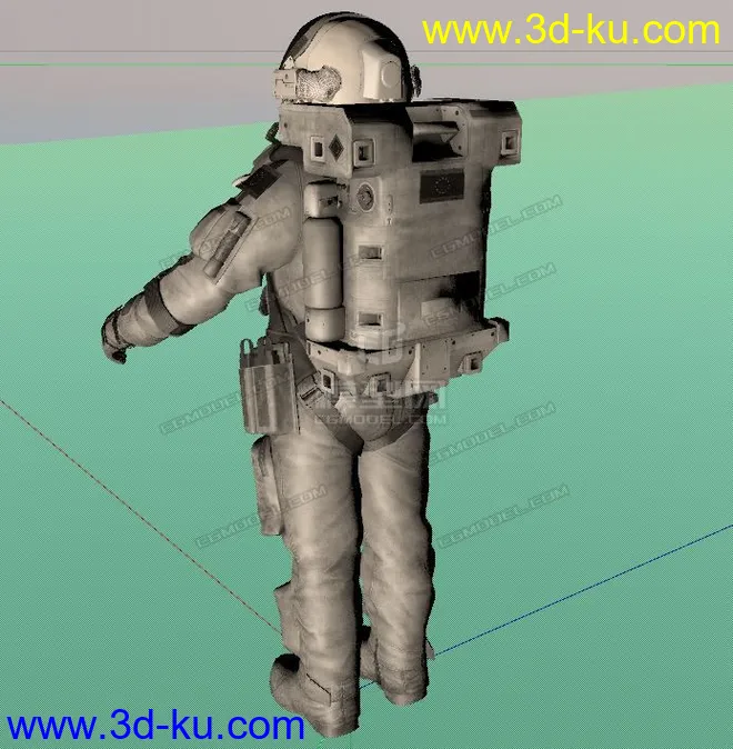 宇航员 c4d  fbx 格式模型的图片2