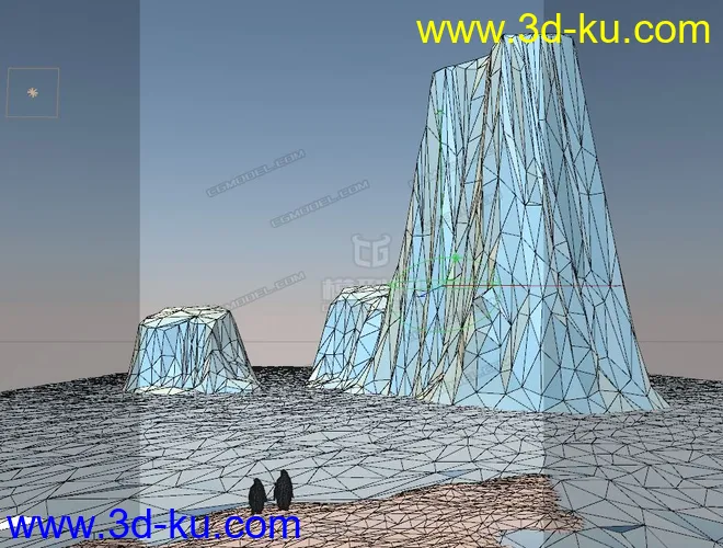 南极冰山 lowpoly模型的图片1