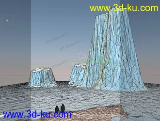 3D打印模型南极冰山 lowpoly的图片