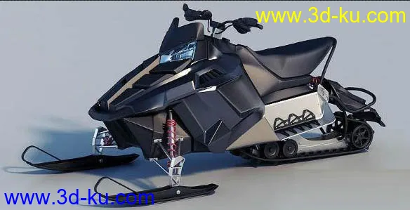 雪地车 滑雪车 雪地摩托 雪橇车模型的图片2
