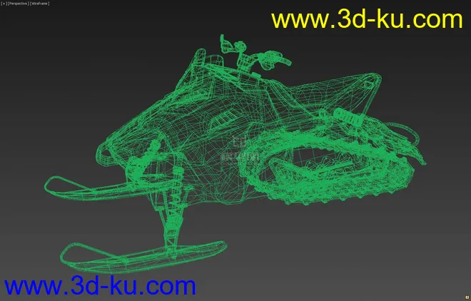 雪地车 滑雪车 雪地摩托 雪橇车模型的图片1