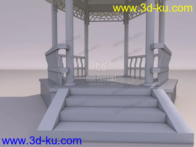 古代建筑之六角亭模型的图片4