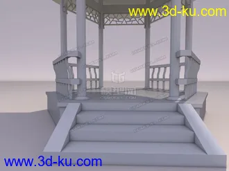 3D打印模型古代建筑之六角亭的图片