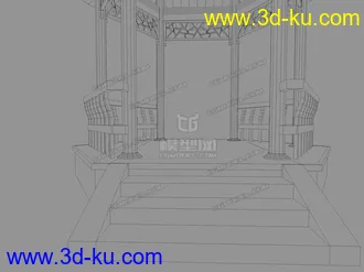 3D打印模型古代建筑之六角亭的图片