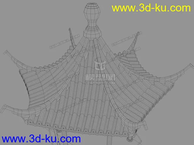 古代建筑之六角亭模型的图片7