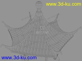 3D打印模型古代建筑之六角亭的图片