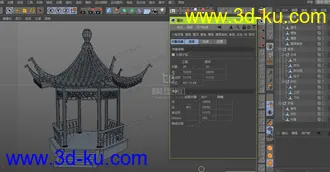 3D打印模型古代建筑之六角亭的图片