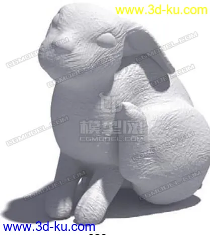 可爱小兔子雕塑模型的图片3