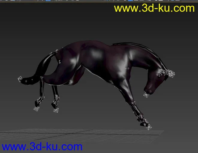 马 奔跑 三角面 动画 FBX模型的图片2