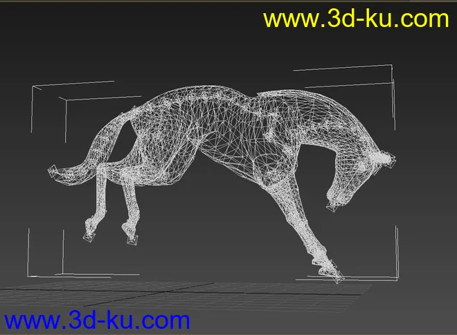 马 奔跑 三角面 动画 FBX模型的图片4