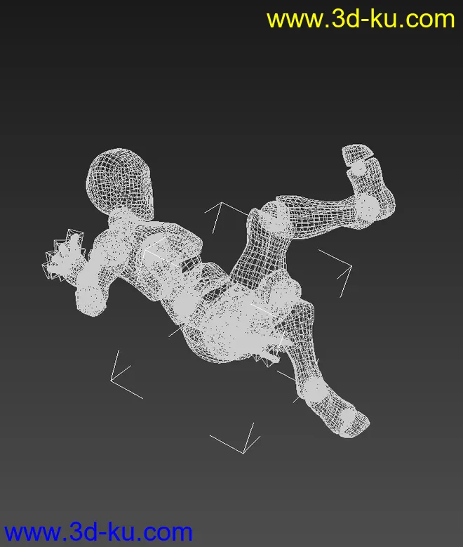 人物倒地 被击倒  滑倒 动画 绑定 FBX 下载模型的图片2