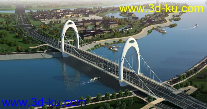大桥 桥 场景 模型下载 max的图片3