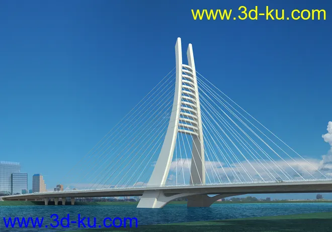 大桥 桥 立交桥  场景 模型下载 max 沁水河大桥 沁水河大桥的图片2