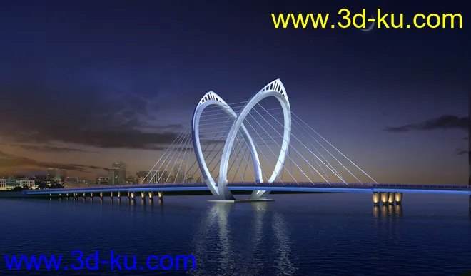 大桥 桥 立交桥  场景 模型下载 max 沁水河大桥 沁水河大桥的图片3