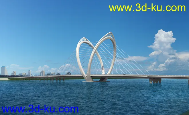 大桥 桥 立交桥  场景 模型下载 max 沁水河大桥 沁水河大桥的图片4
