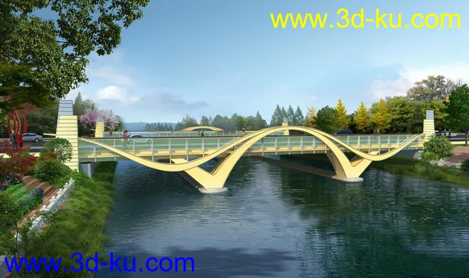 大桥 桥 立交桥  场景 模型下载 max 延政东大道 隔湖东路的图片1