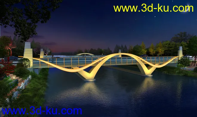 大桥 桥 立交桥  场景 模型下载 max 延政东大道 隔湖东路的图片3