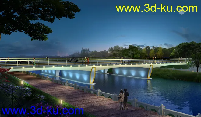 大桥 桥 立交桥  场景 模型下载 max 延政东大道 隔湖东路的图片4