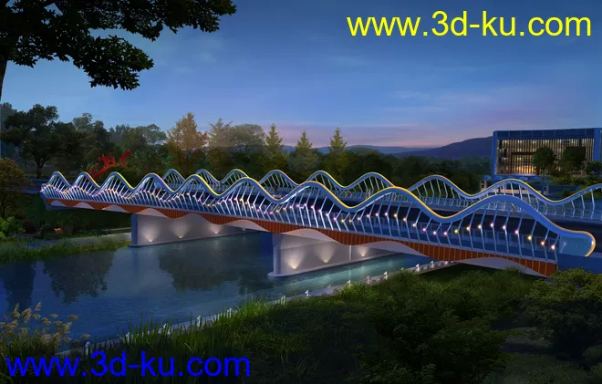 大桥 桥 立交桥  场景 模型下载 max 延政东大道 隔湖东路的图片6