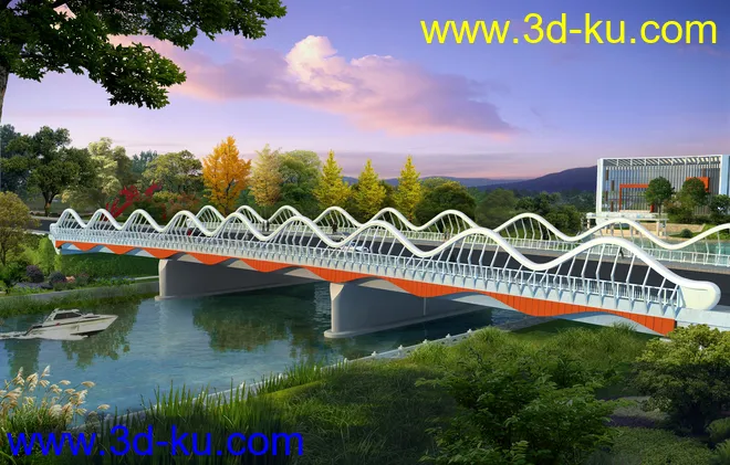 大桥 桥 立交桥  场景 模型下载 max 延政东大道 隔湖东路的图片7