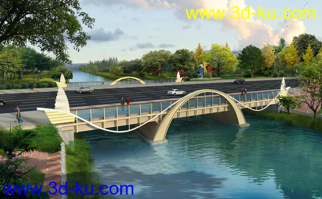 大桥 桥 立交桥  场景 模型下载 max 延政东大道 隔湖东路的图片9