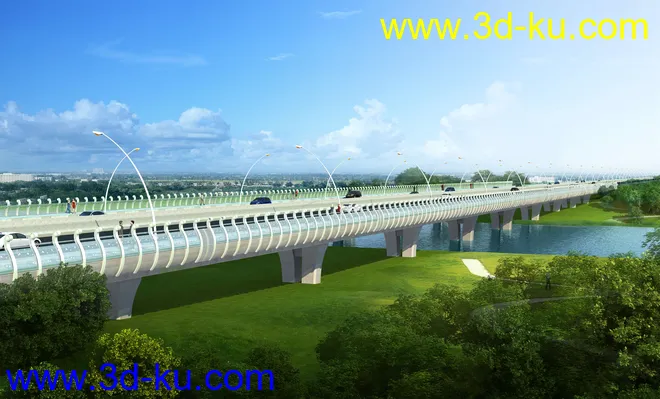 大桥 桥 立交桥  场景 模型下载 max  蓝天的图片1