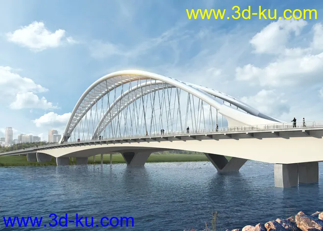 大桥 桥 立交桥  场景 模型下载 max  蓝天 夜景的图片4