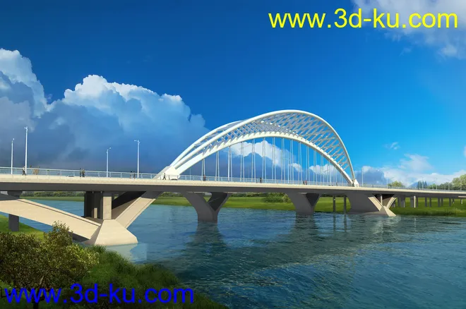 大桥 桥 立交桥  场景 模型下载 max  蓝天 夜景的图片6