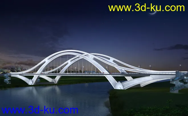 大桥 桥 立交桥  场景 模型下载 max  拱桥的图片1