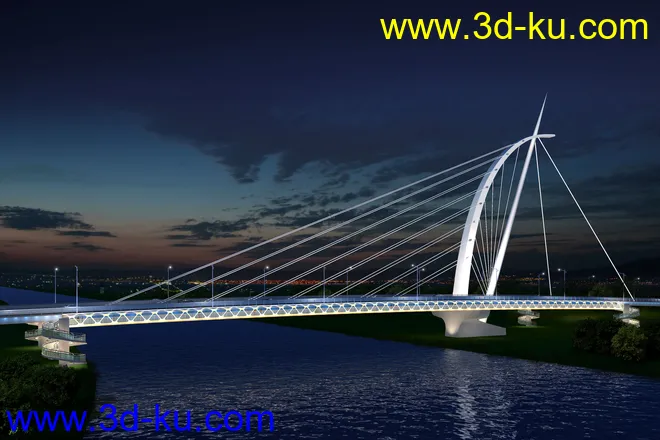 大桥 桥 立交桥  场景 模型下载 max  拱桥的图片3
