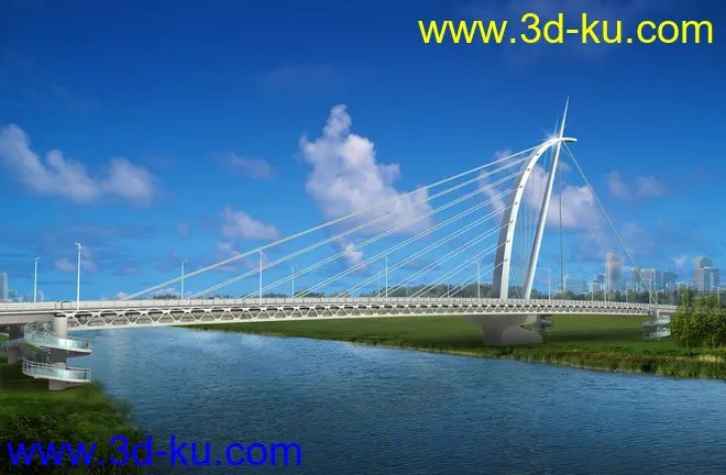 大桥 桥 立交桥  场景 模型下载 max  拱桥的图片4