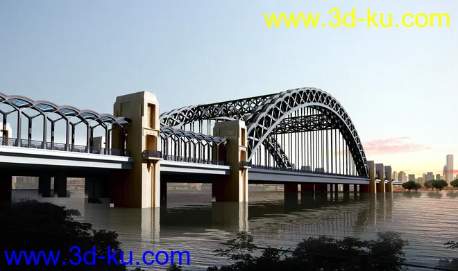 大桥 桥 立交桥  场景 模型下载 max 高速 收费站的图片1