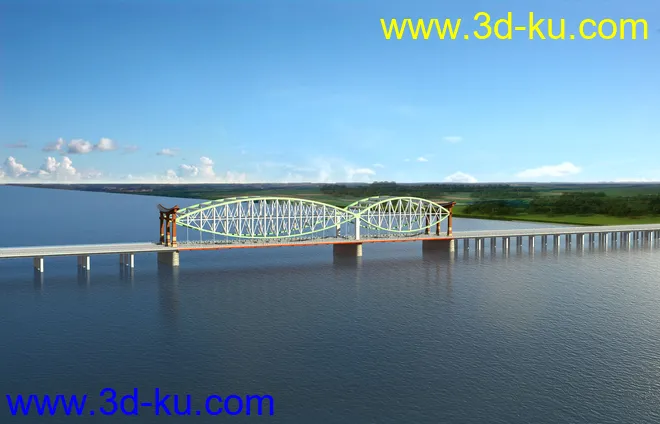 大桥 桥 场景 模型下载  max 城市 蓝天  夜景的图片6