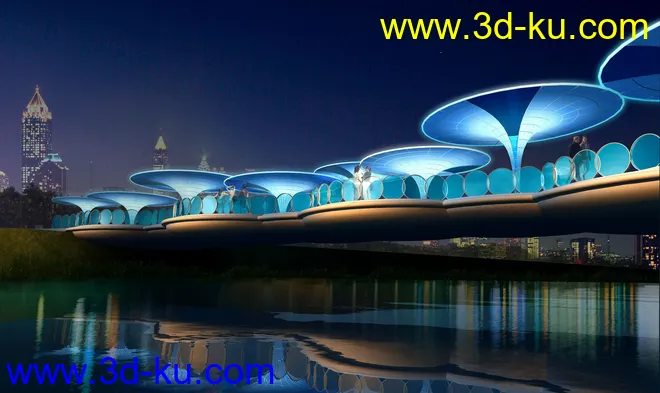 大桥 桥 场景 模型下载  max 城市 苏州拱桥的图片1