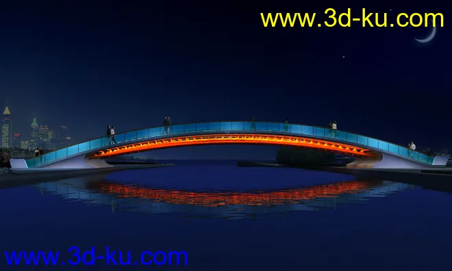大桥 桥 场景 模型下载  max 城市 苏州拱桥的图片4