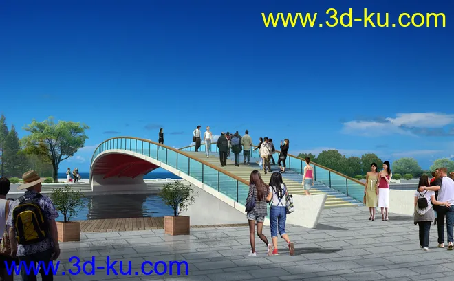 大桥 桥 场景 模型下载  max 城市 苏州拱桥的图片5