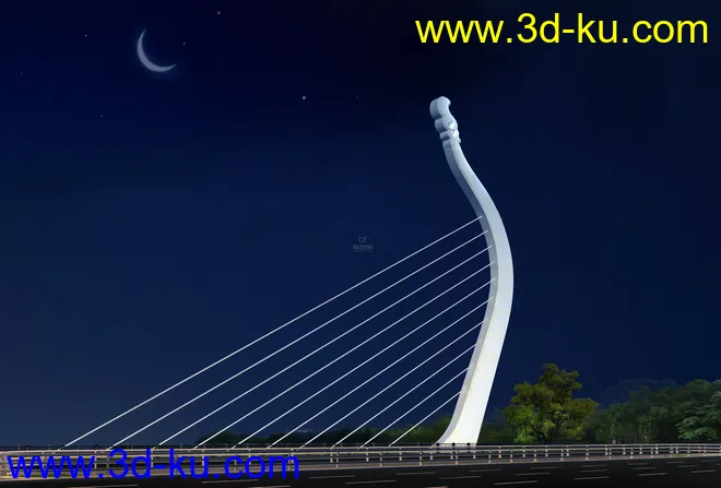 大桥 桥 场景 模型下载  max 城市 白天 夜景的图片2