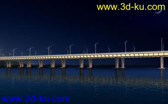 大桥 桥 场景 模型下载  max 大桥 夜景的图片3