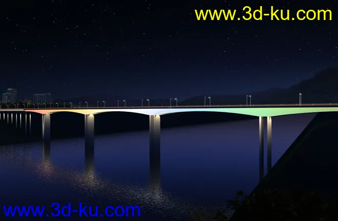 大桥 桥 场景 模型下载  max 滨江大桥的图片1