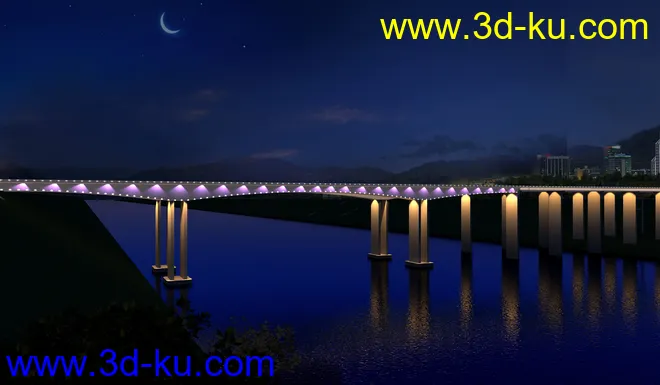 大桥 桥 场景 模型下载  max 滨江大桥的图片2