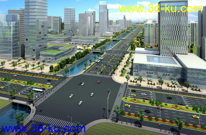 大桥 桥 场景 模型下载  max 城市 大街的图片1