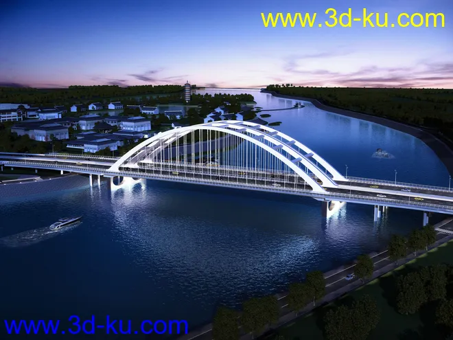 大桥 桥 场景 模型下载  max  立交桥的图片1