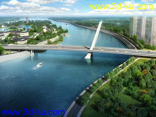 大桥 桥 场景 模型下载  max  立交桥的图片2