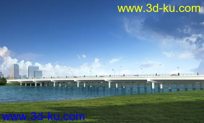 大桥 桥 场景 模型下载  max  白天 蓝天的图片1