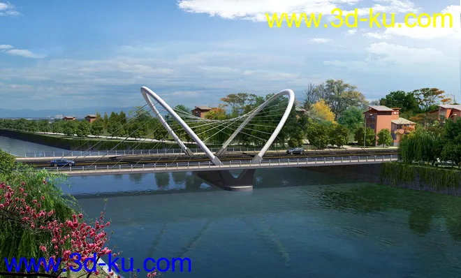 场景 模型下载  max  各种桥 斜拉桥 拱桥的图片2