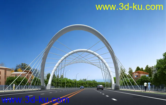 场景 模型下载  max  各种桥 斜拉桥 拱桥的图片3