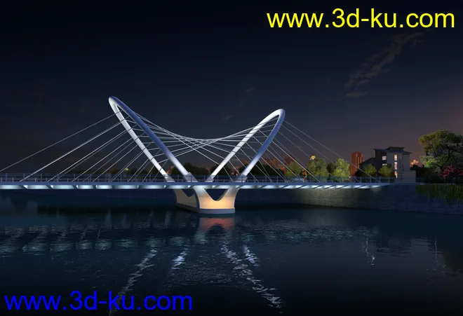 场景 模型下载  max  各种桥 斜拉桥 拱桥的图片4