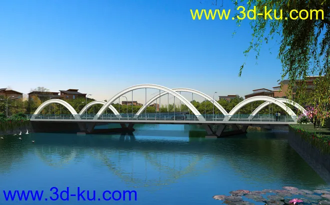 场景 模型下载  max  各种桥 斜拉桥 拱桥的图片6